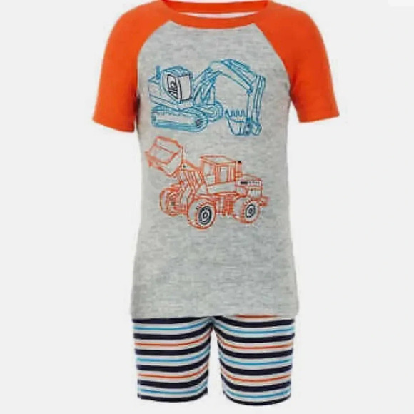 Pajamas 4-piece Cotton PJ Set, Construction Size 10 7 - Picture 4 of 6